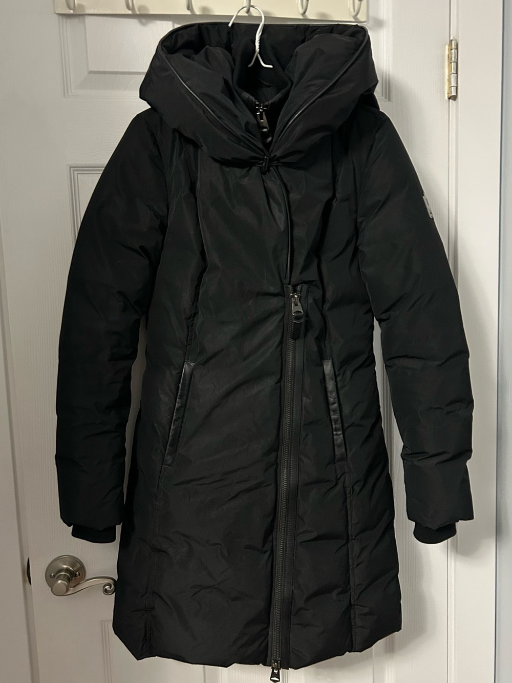 Mackage Kay Black Long Puffer Coat with Hood